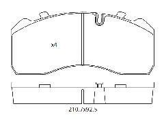 00061854 - Fékbetét Knorr  215x215