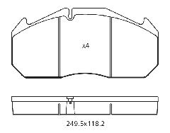 00051703 - Fékbetét 215x215