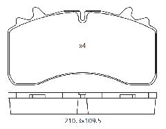 00059169 - Fékbetét Wabco PAN22 215x215